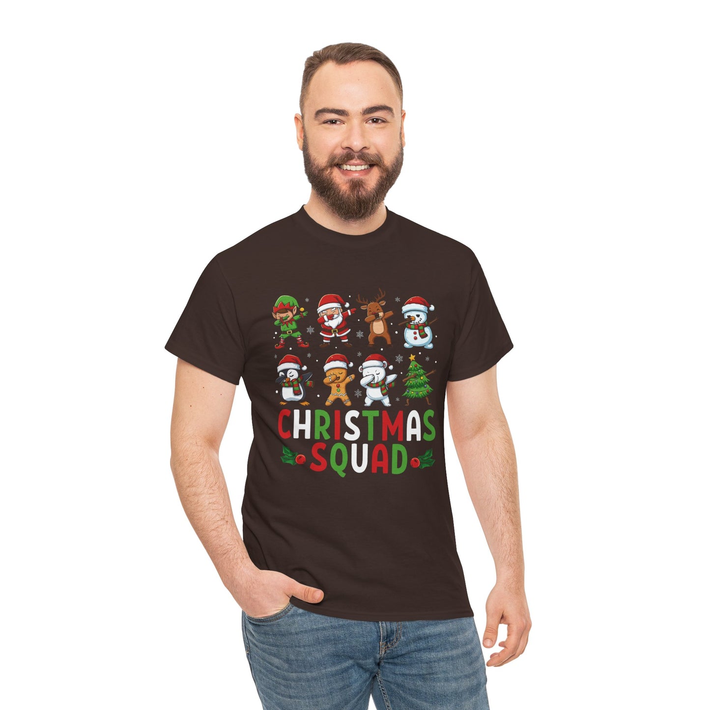 Christmas Squad T-Shirt | Matching Group Christmas Shirts | Funny Holiday Party Tee | Heavy Cotton Family Photo Outfit. Trendy Shirt