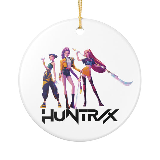 Ceramic Ornament, Kpop Demon Hunter, Huntrix Keepsake, Korean Anime Gift, Holiday Decor, Festive Decoration, Christmas Ornament,