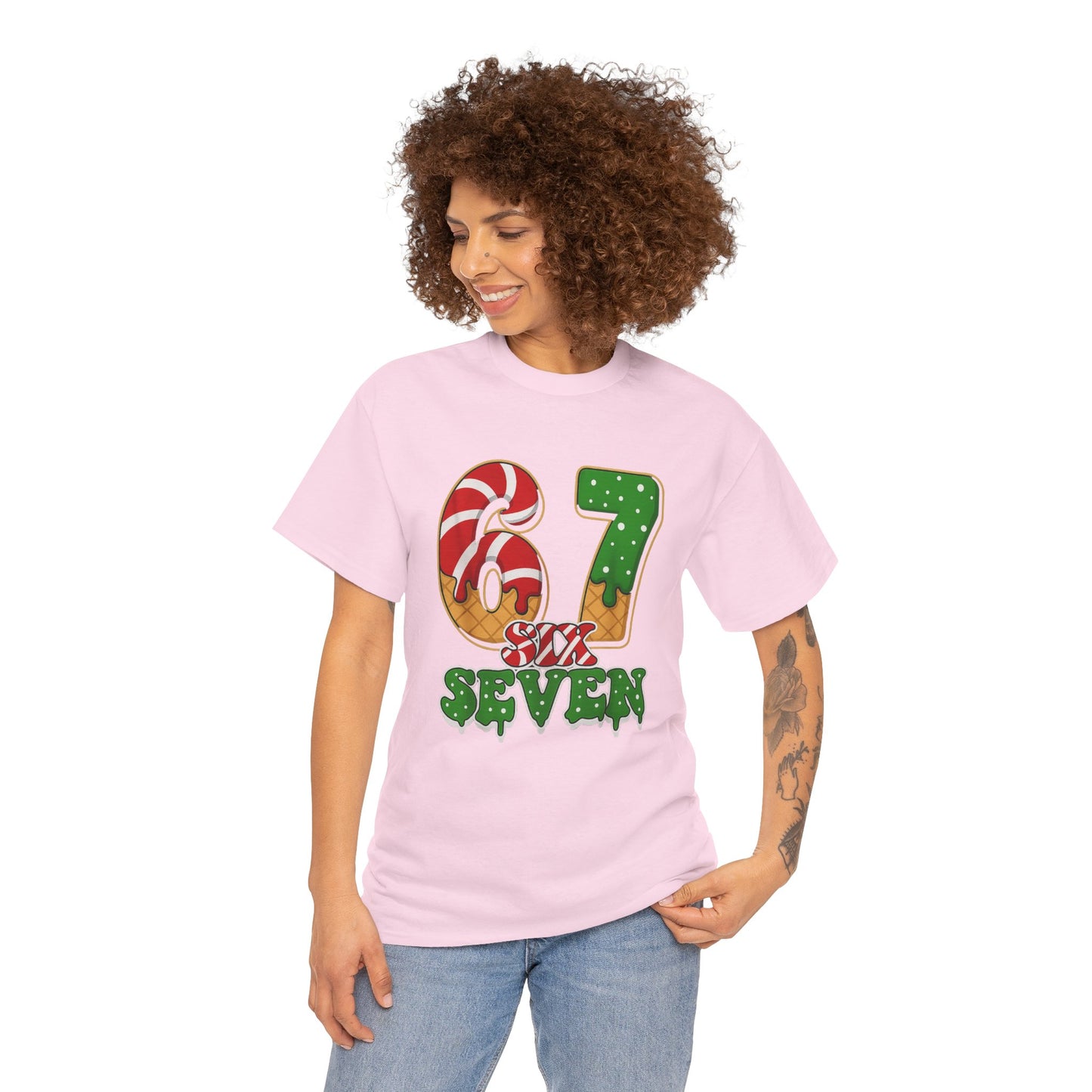 Viral Funny Santa Says Six Seven T-Shirt | Trending Internet Joke Christmas Shirt | Snarky Social Media Humor Tee | Santa 6 7 Christmas Gift