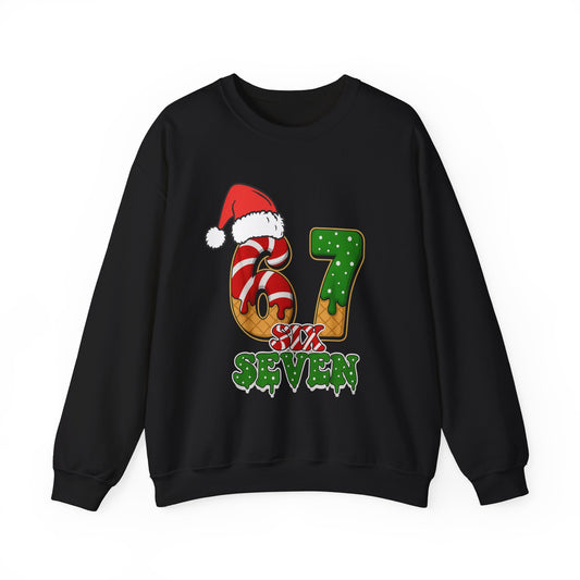 Santa Says Six Seven Christmas Sweatshirt, Gift for Her, Viral Funny Santa Saying 6 7 Sweatshirt, Funny Gift for Girlfriend, Internet Joke,