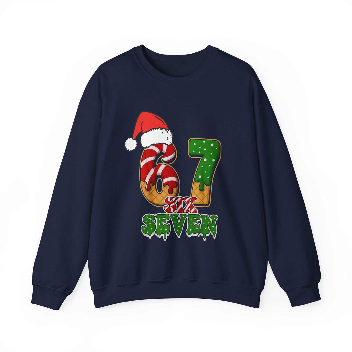 Santa Says Six Seven Christmas Sweatshirt, Gift for Her, Viral Funny Santa Saying 6 7 Sweatshirt, Funny Gift for Girlfriend, Internet Joke,