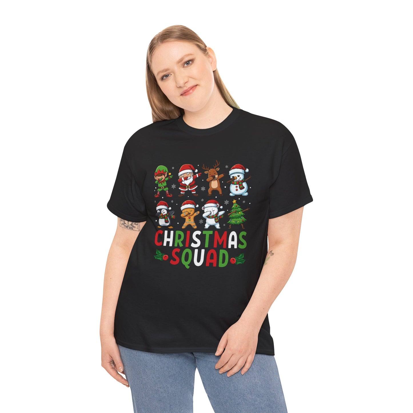 Christmas Squad T-Shirt | Matching Group Christmas Shirts | Funny Holiday Party Tee | Heavy Cotton Family Photo Outfit. Trendy Shirt