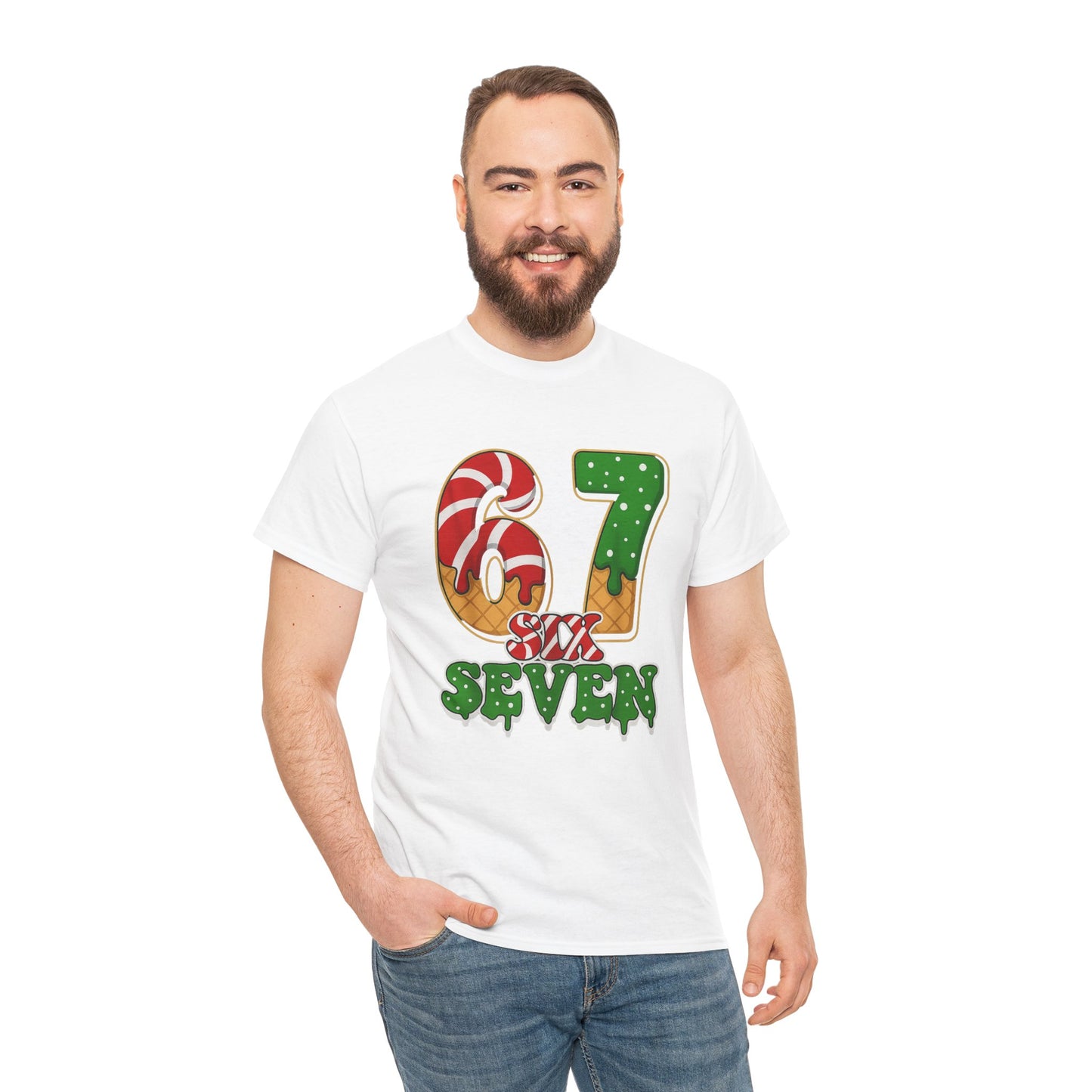 Viral Funny Santa Says Six Seven T-Shirt | Trending Internet Joke Christmas Shirt | Snarky Social Media Humor Tee | Santa 6 7 Christmas Gift