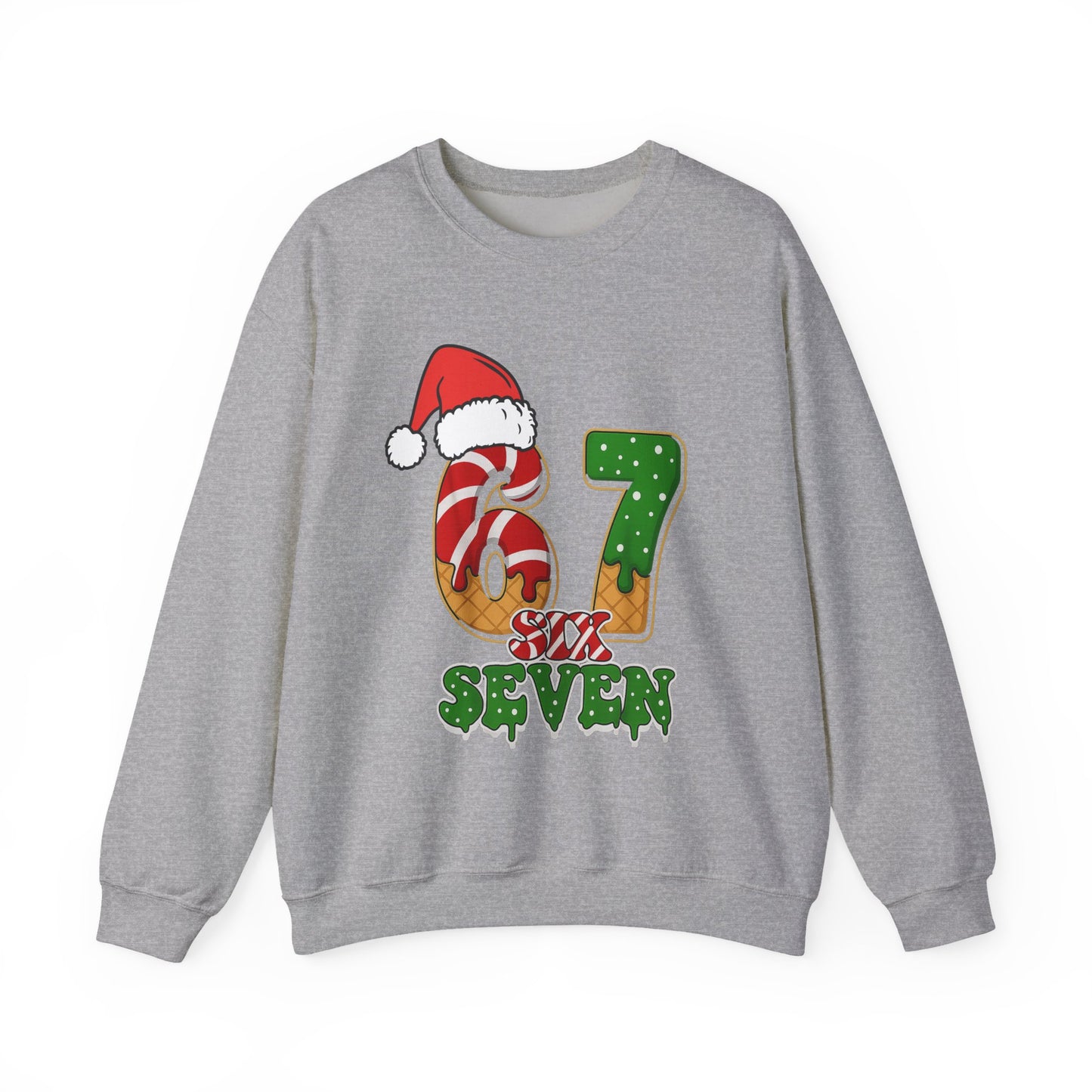 Santa Says Six Seven Christmas Sweatshirt, Gift for Her, Viral Funny Santa Saying 6 7 Sweatshirt, Funny Gift for Girlfriend, Internet Joke,
