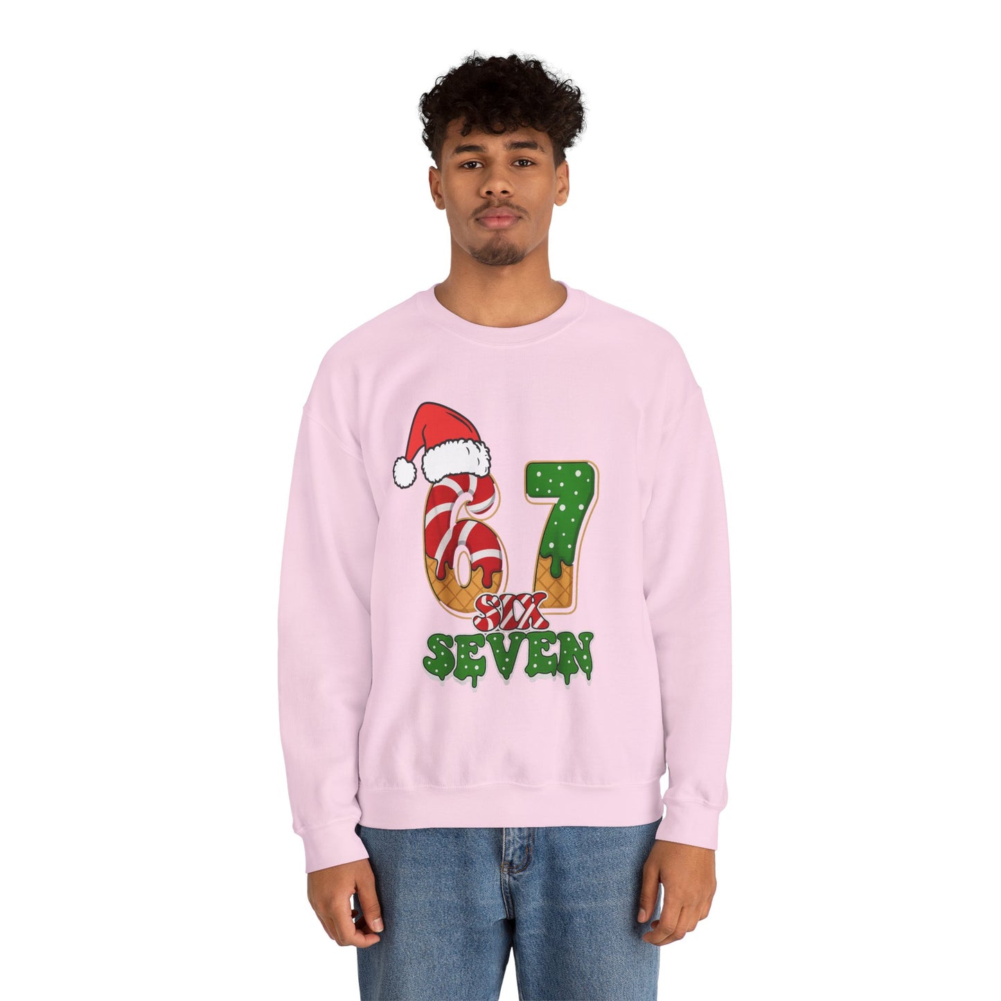Santa Says Six Seven Christmas Sweatshirt, Gift for Her, Viral Funny Santa Saying 6 7 Sweatshirt, Funny Gift for Girlfriend, Internet Joke,